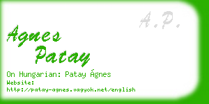 agnes patay business card